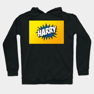 Personalised 'Harry' Kapow Wow Cartoon Comic Style Design Hoodie